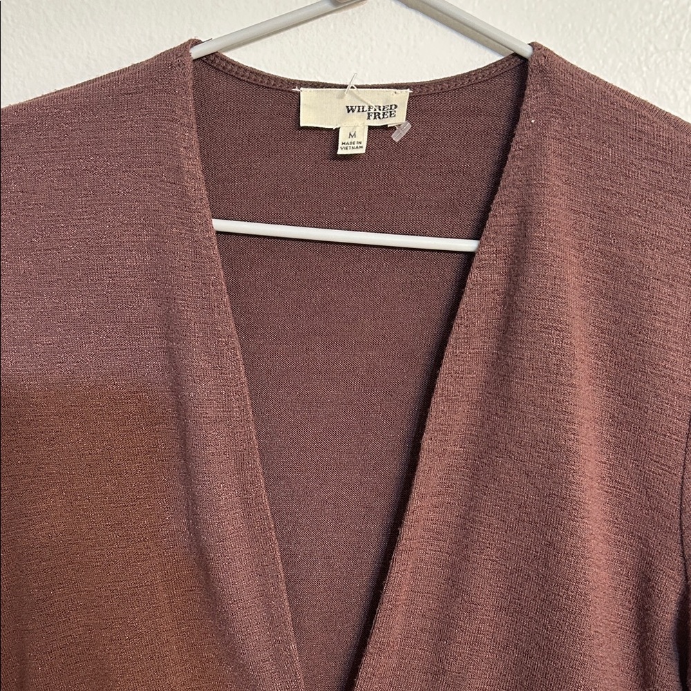 Wilfred Deep Brown Cardigan Sweater